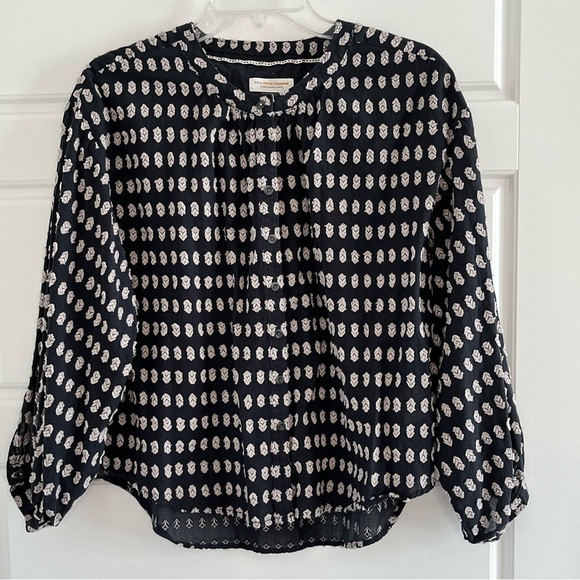 Pilcro By Anthropologie Tavi Textured Button Up Blouse Shirt Boho Size MP - Picture 3 of 16